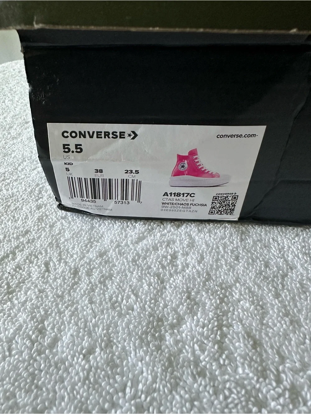 Converse Chuck Taylor All Star Move Hi Pink Kids 5 US Women’s 7 Platform